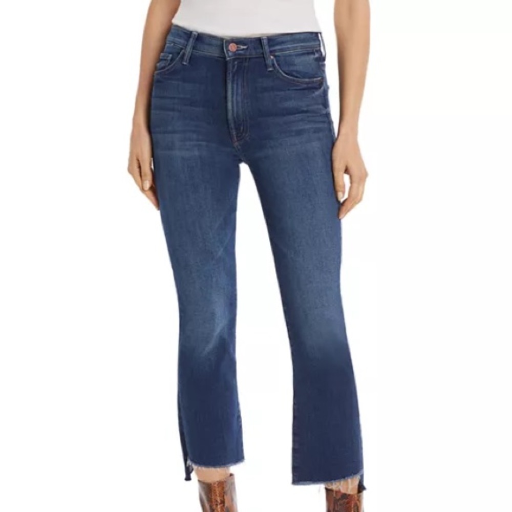 Mother The Insider Crop Step Fray Flared Jeans